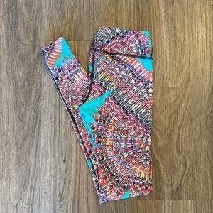 Mara Hoffman Multicolor feather Patterned Leggings small